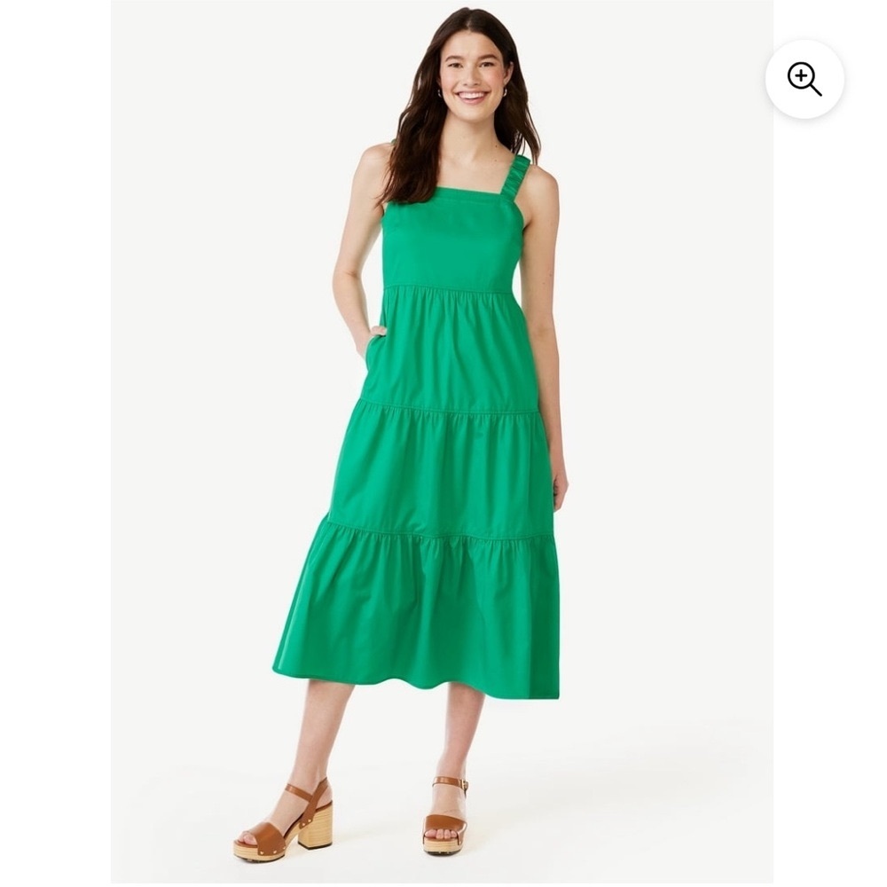 NWT Emerald Green Cotton Dress